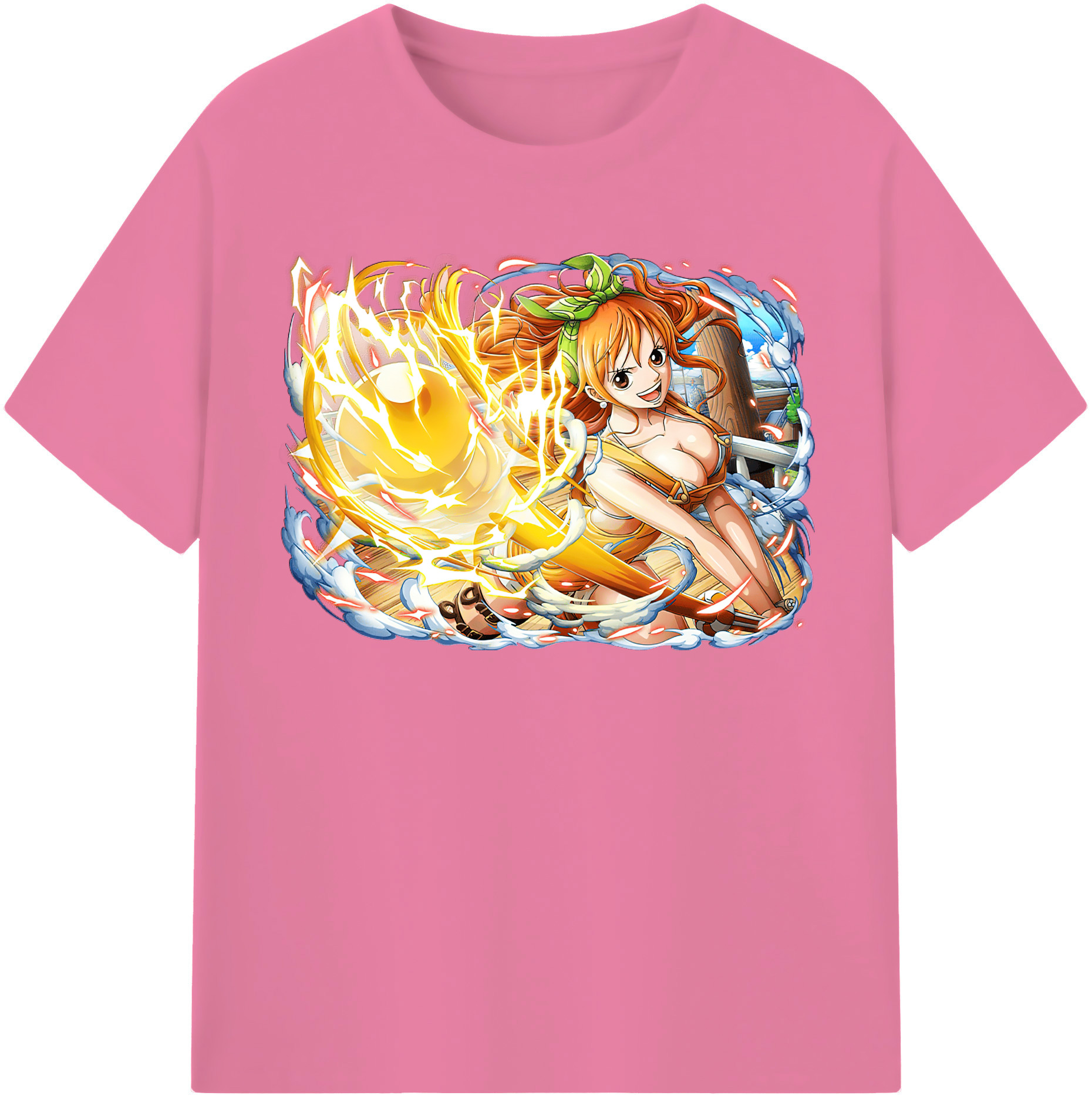 ワンピース ナミ ONE PIECE Nami 綿100％半袖Tシャツ（フロントプリント）